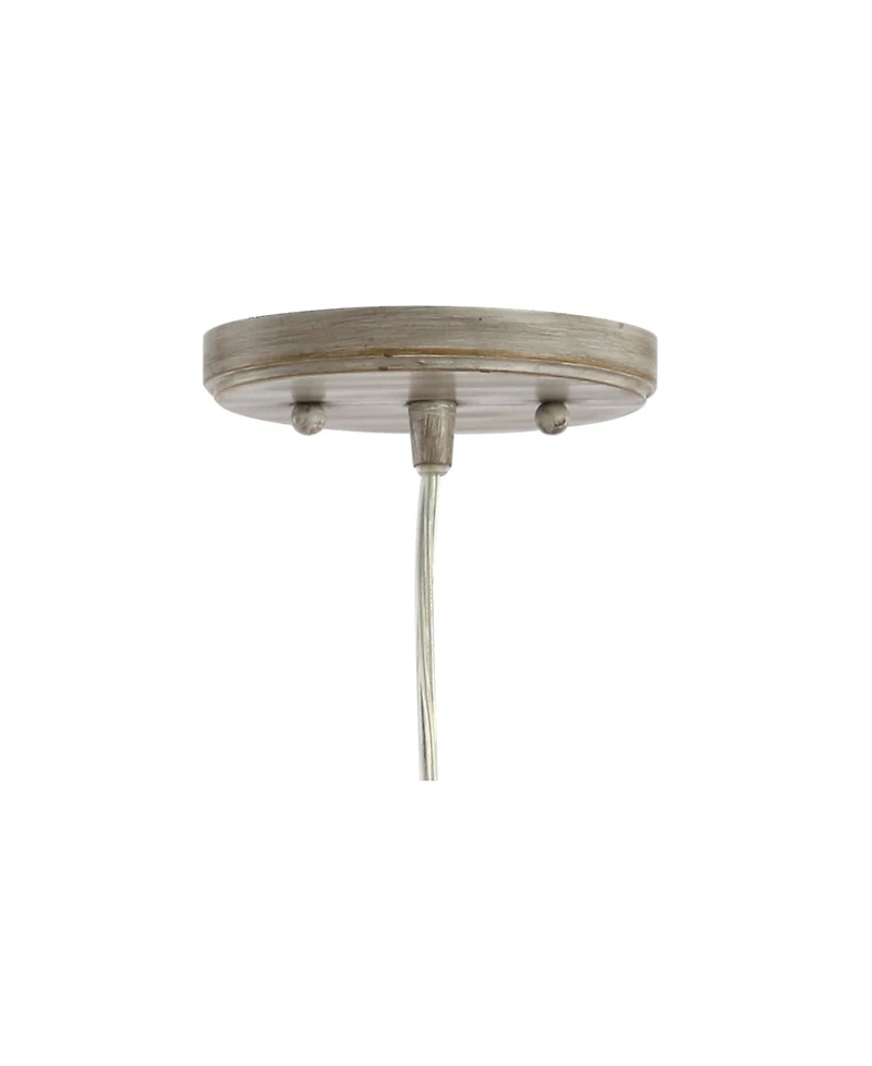Fontaine 6.25" Adjustable Greige Glass Led Pendant