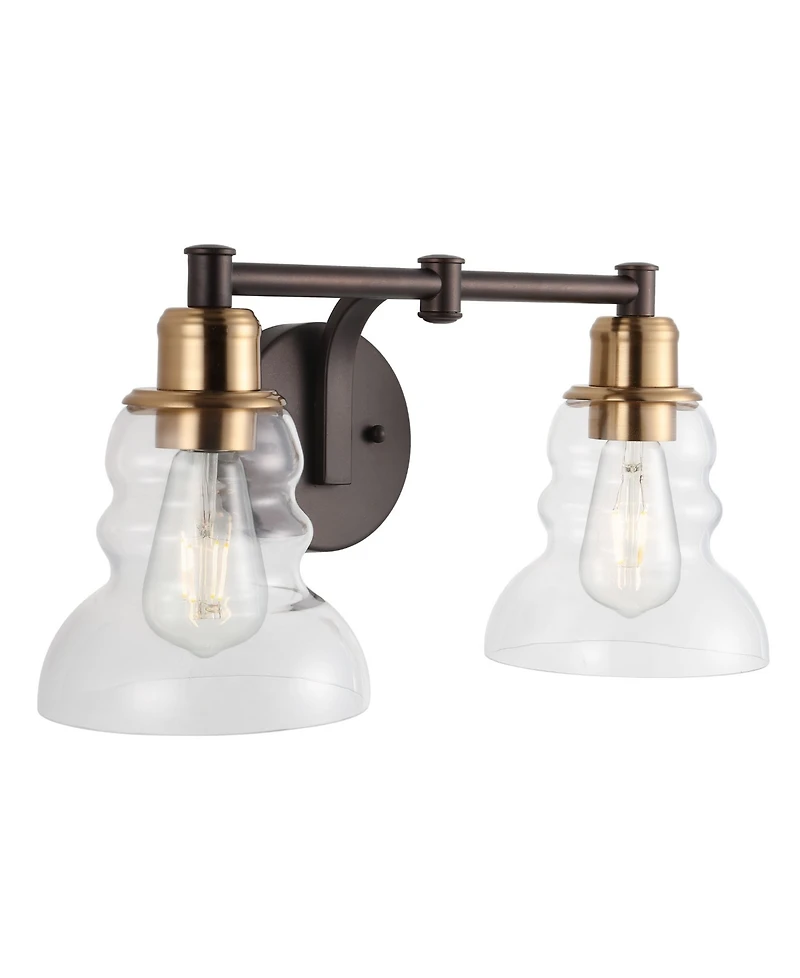Manhattan Vintage-like 2-Light Industrial Rustic Led Vanity