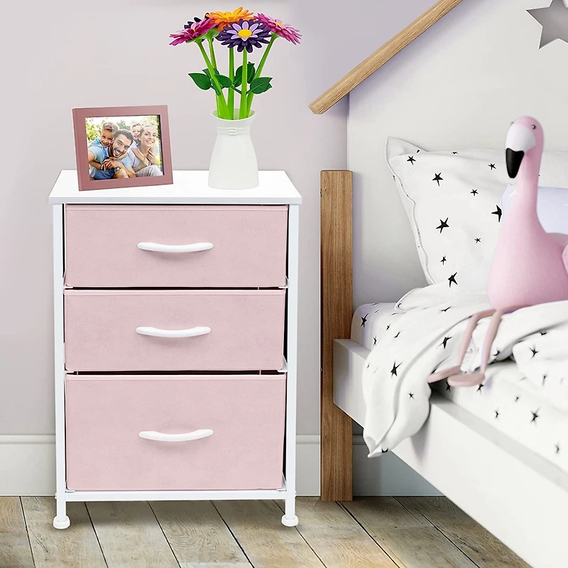 Sorbus Nightstand with 3 Drawers