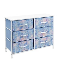 Sorbus 6 Drawers Dresser- Storage Unit with Steel Frame, Wood Top, Fabric Bins - for Bedroom, Closet
