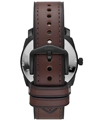 Fossil Men's Machine Brown Leather Strap Watch 42mm