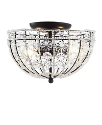 Billie 12" Crystal Flower, Acrylic Led Semi-Flush Mount
