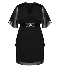 City Chic Plus Sequin Wrap Dress