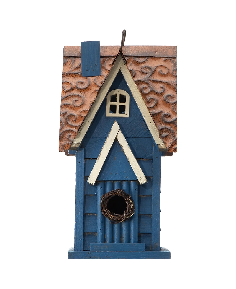 Glitzhome 12" Cottage Birdhouse