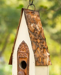 Glitzhome 13.25" Washed Distressed Birdhouse