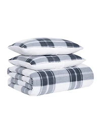 Cannon Cozy Teddy Plaid 3 Piece Comforter Set, Full/Queen