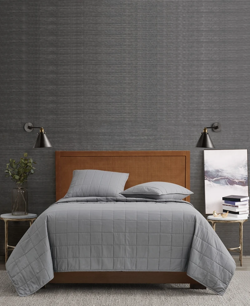 London Fog Solid 2 Piece Quilt Set, Twin