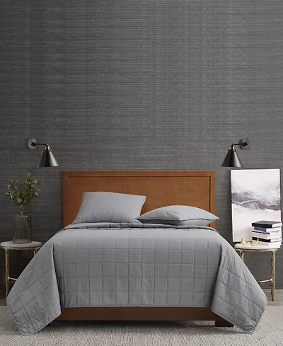 London Fog Solid 2 Piece Quilt Set, Twin