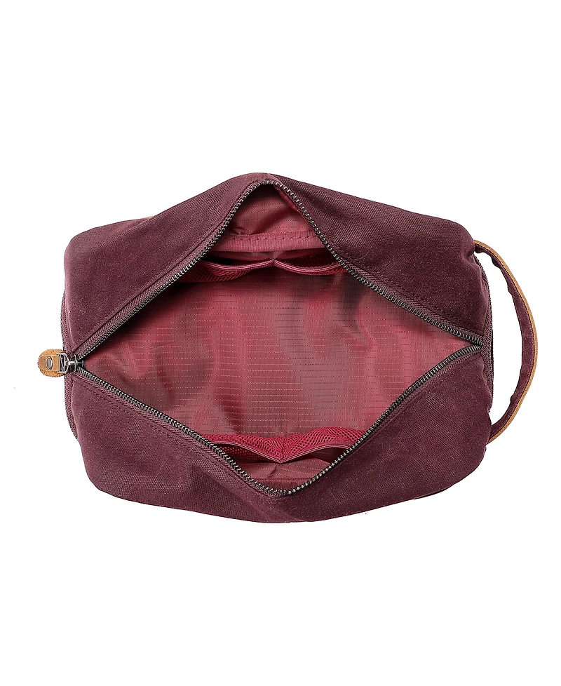 Tsd Brand Stone Creek Waxed Canvas Toiletry Bag