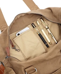 Tsd Brand Forest Canvas Weekender Bag