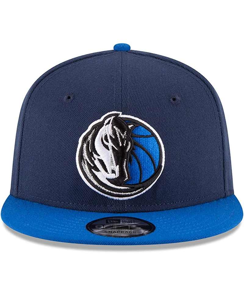 Men's New Era Navy, Blue Dallas Mavericks 2-Tone 9FIFTY Adjustable Snapback Hat