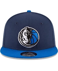 Men's New Era Navy, Blue Dallas Mavericks 2-Tone 9FIFTY Adjustable Snapback Hat