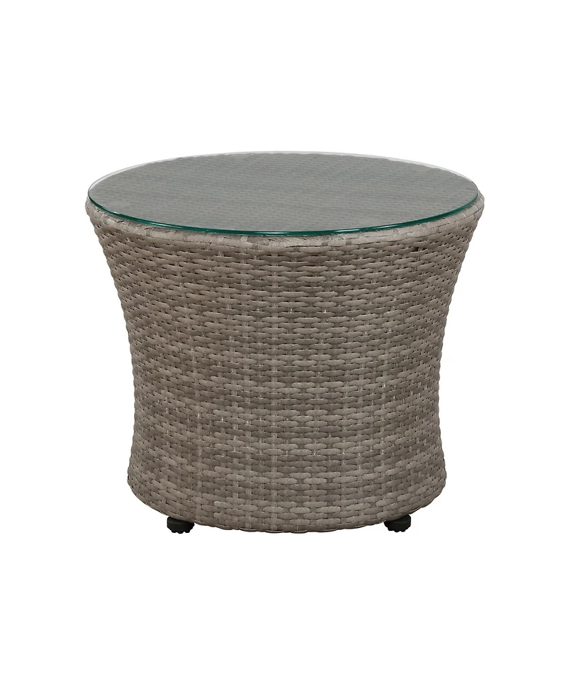 Bistro All-Weather Conversation 2 Round Chairs and 18" H Table, Set of 2