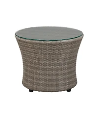 Bistro All-Weather Conversation 2 Round Chairs and 18" H Table, Set of 2