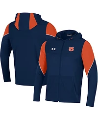 Men's Under Armour Navy Auburn Tigers 2021 Sideline Warm-Up Full-Zip Hoodie