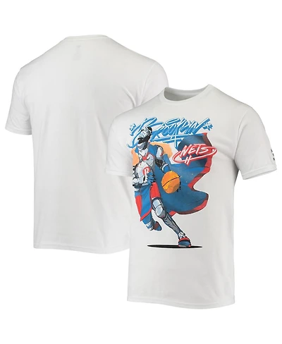 Men's Nba x McFlyy White Brooklyn Nets Identify Artist Series T-shirt