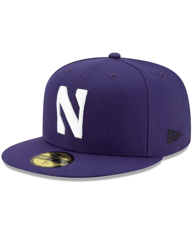 Men's New Era Purple Northwestern Wildcats Primary Team Logo Basic 59FIFTY Fitted Hat