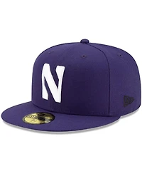 Men's New Era Purple Northwestern Wildcats Primary Team Logo Basic 59FIFTY Fitted Hat