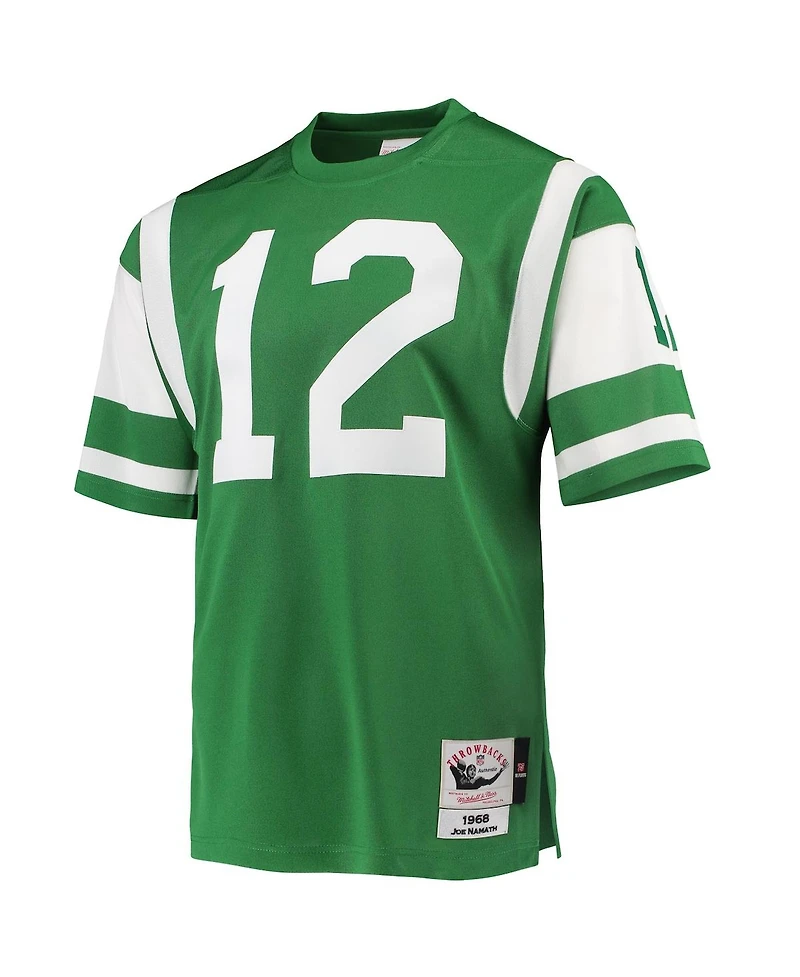 Men's Mitchell & Ness Joe Namath Green New York Jets Authentic Retired Player Jersey