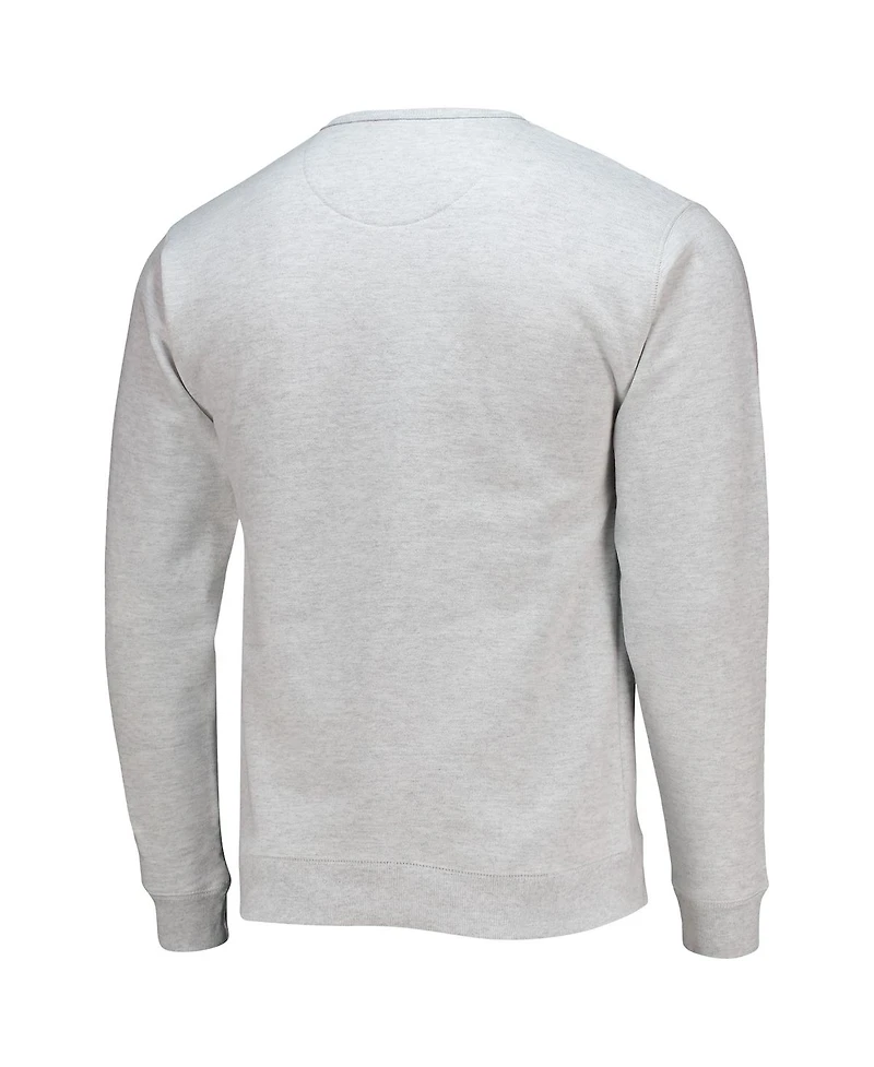 Men's League Collegiate Wear Heathered Gray Miami Hurricanes Upperclassman Pocket Pullover Sweatshirt