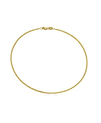 Sparkle Chain Ankle Bracelet, 10" (1-1/2mm) 14k Yellow Gold or White Gold.