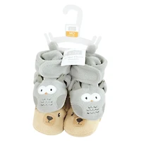Hudson Baby Boys Unisex Cozy Animal-Inspired Fleece Footwear Duo