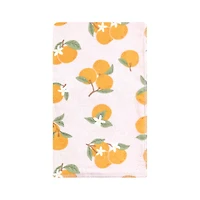 Hudson Baby Infant Girl Cotton Flannel Burp Cloths, Citrus Orange, One