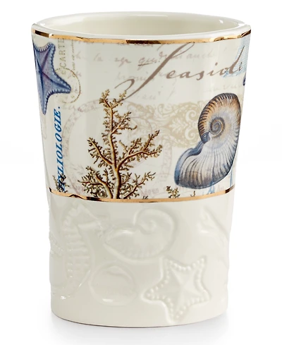 Avanti Antigua Starfish & Seashells Ceramic Tumbler