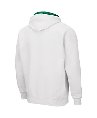 Men's Colosseum White Oregon Ducks Arch Logo 3.0 Full-Zip Hoodie