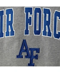 Men's Colosseum Heathered Gray Air Force Falcons Arch & Logo Sweatshirt