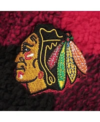 Women's G-iii 4Her by Carl Banks Red, Black Chicago Blackhawks Plaid Sherpa Quarter-Zip Jacket