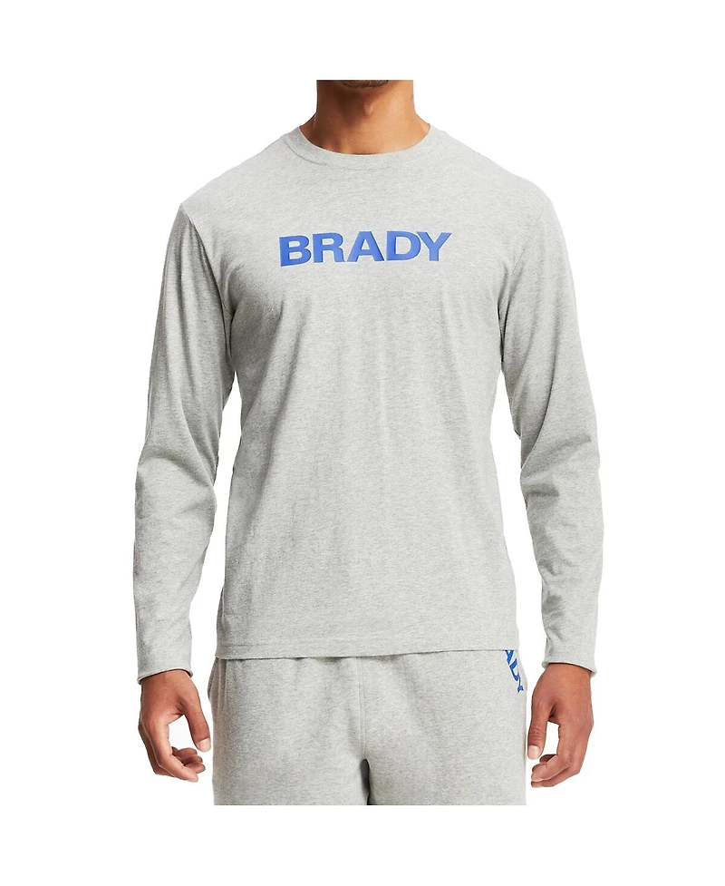 Men's Brady Gray Wordmark Long Sleeve T-shirt