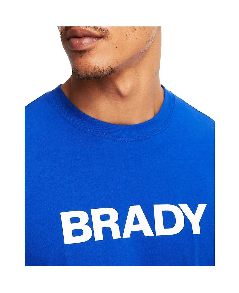 Men's Brady Brady Blue Wordmark Long Sleeve T-shirt