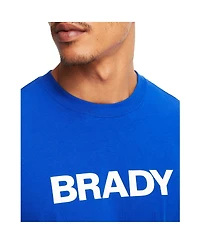 Men's Brady Brady Blue Wordmark Long Sleeve T-shirt