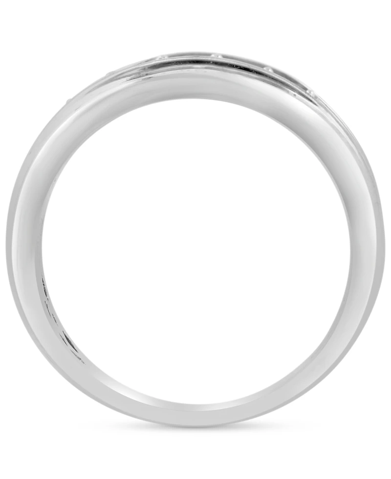 Effy Men's Diamond Ring (1/6 ct. t.w.) Sterling Silver (Also available 14k Gold-Plated Silver)