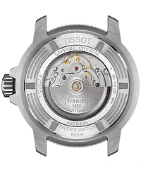 Tissot Men's Seastar 2000 Professional Powermatic 80 Automatic Black Rubber Strap Watch 46mm