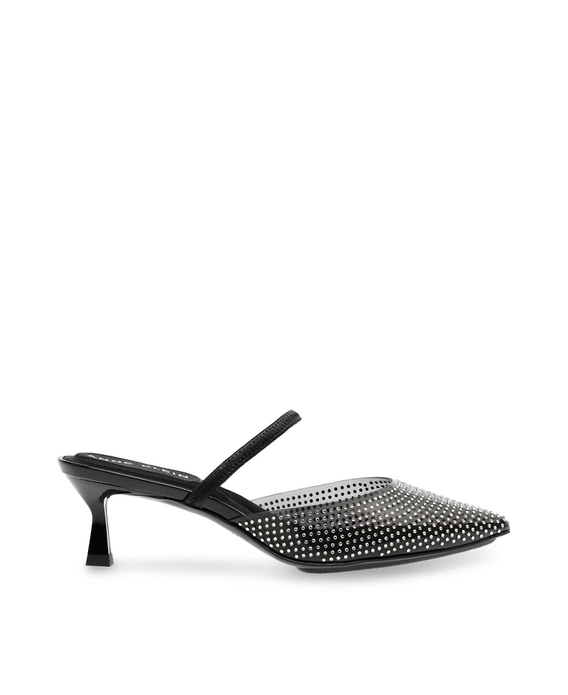 Anne Klein Women's Irie-c Crystal Embellished Kitten Heel Pumps