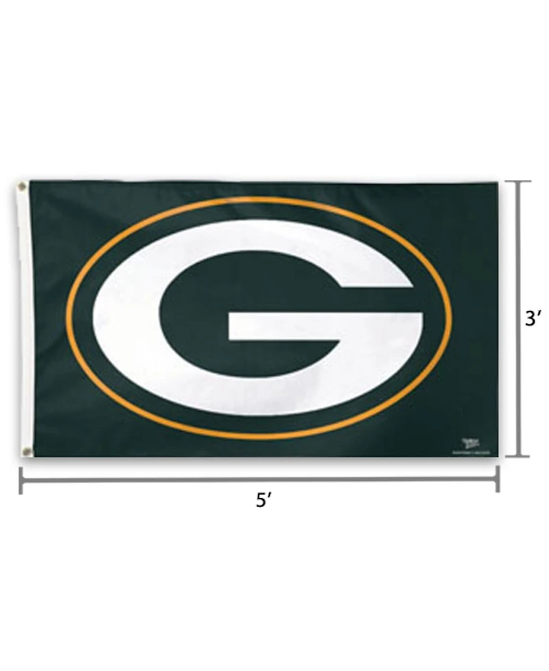 WinCraft Green Bay Packers Deluxe 3' x 5' Logo Flag