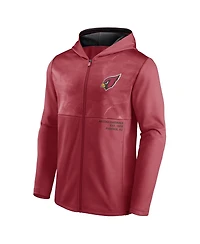 Men's Fanatics Cardinal Arizona Cardinals Defender Full-Zip Hoodie Jacket
