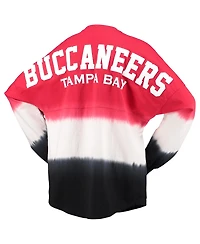 Women's Fanatics Red, Black Tampa Bay Buccaneers Ombre Long Sleeve T-shirt