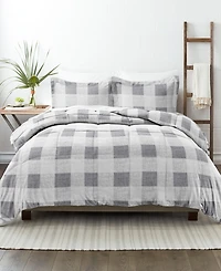 ienjoy Home Ultra Soft Gingham 3-Pc. Comforter Set