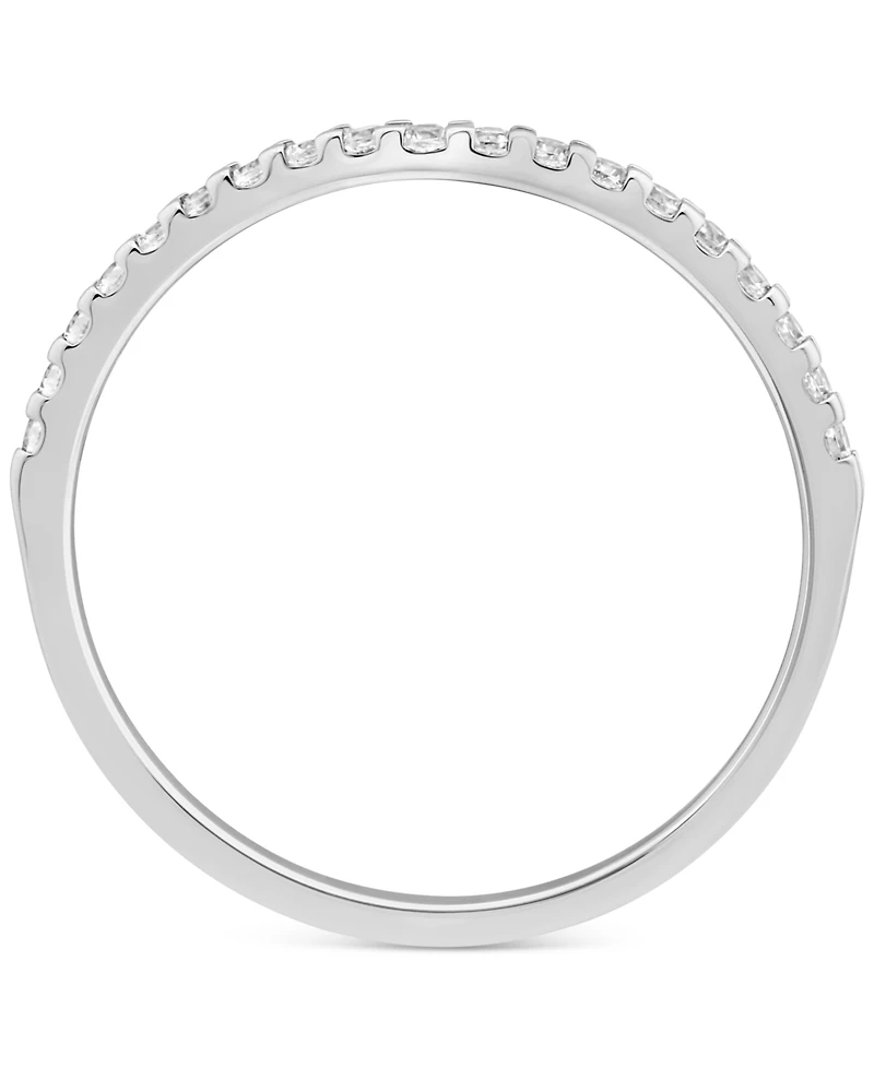 Diamond Curved Band (1/6 ct. t.w.) in 14k White Gold