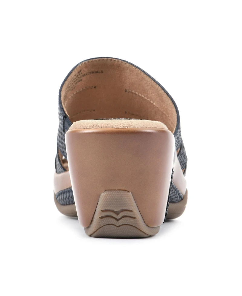 White Mountain Women's Valora Clog Slide Sandals