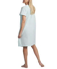 Miss Elaine Short-Sleeve Snap-Front Seersucker Robe