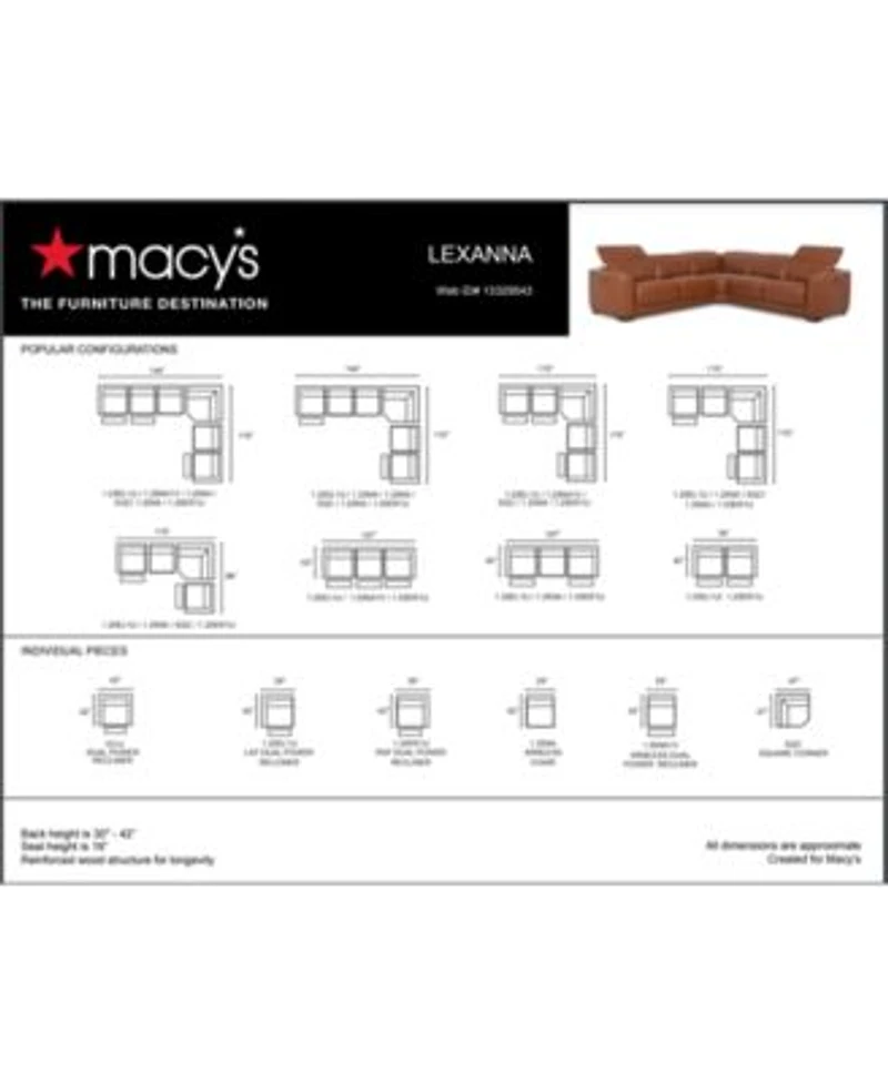 Lexanna Leather Sectional Collection Created For Macys