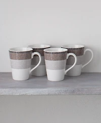 Noritake Colorscapes Canyon Layers 4 Piece Mug Set, 12 oz