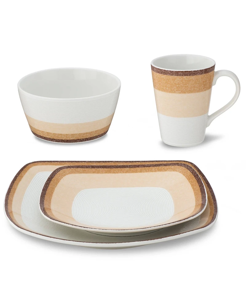 Noritake Colorscapes Desert Layers 4 Piece Square Place Setting