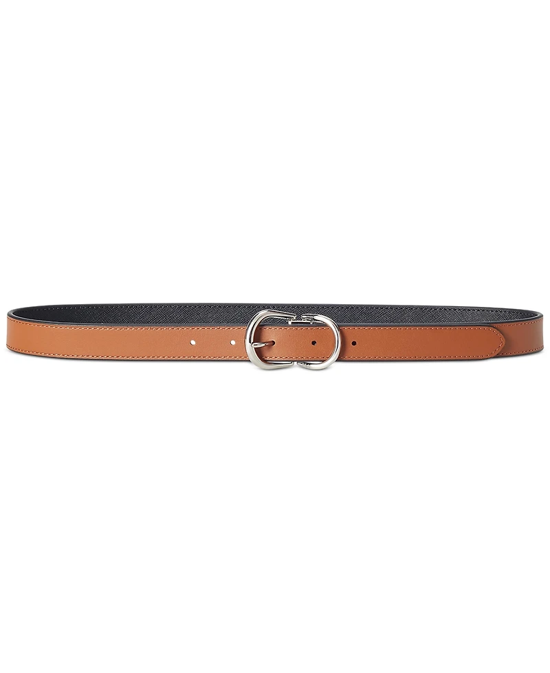 Lauren Ralph Reversible Crosshatch Leather Belt