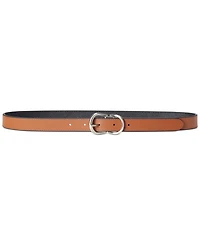 Lauren Ralph Reversible Crosshatch Leather Belt
