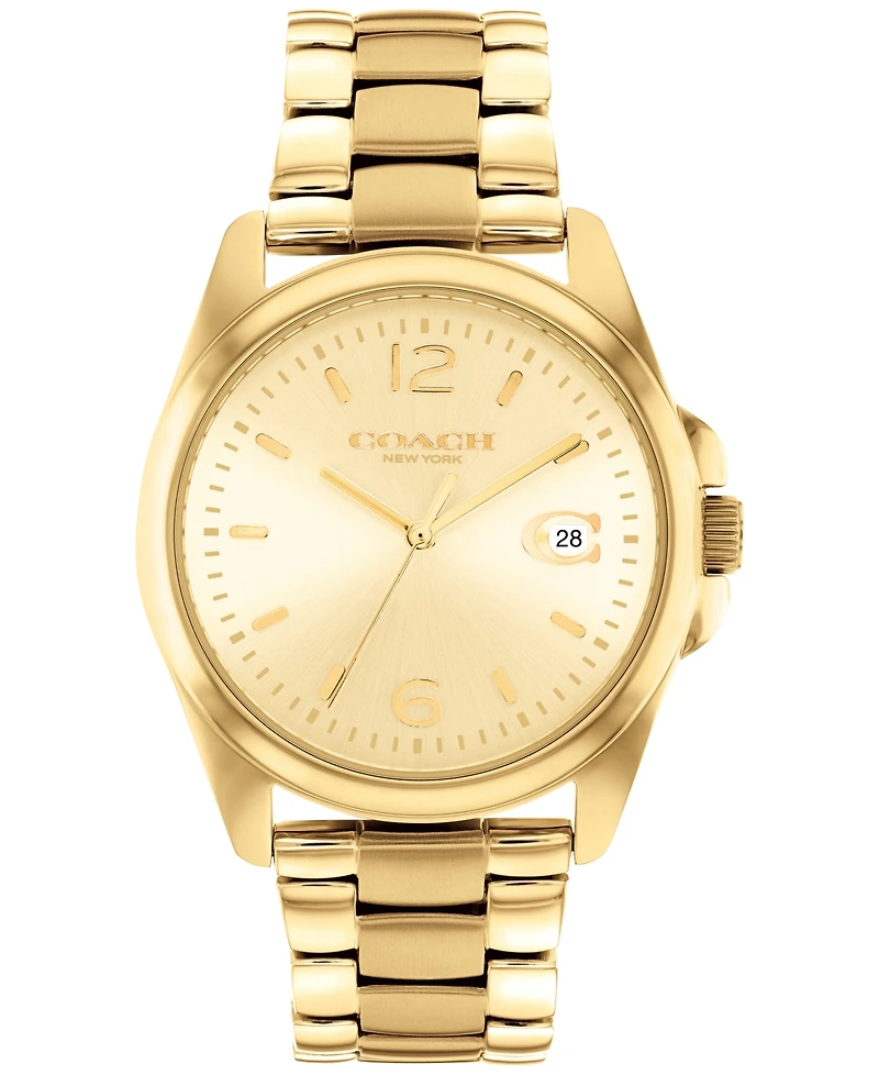 Coach Women's Greyson Gold-Tone Bracelet Watch 36mm